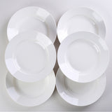 9.5-Inch Pure White Soup Plate – Set of 6 Elegant Dinner Plates