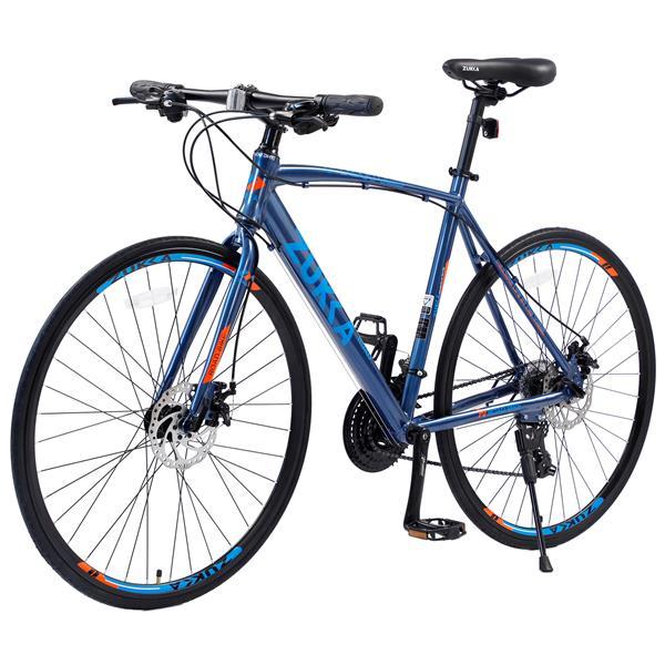 24-Speed Hybrid Bike with Disc Brakes - 700c Commuter & Fitness Bicycle for Men & Women