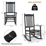 Elegant Black Poplar Wooden Rocking Chair 🪑 Wavy Design with Armrests – Comfort & Style for Home Relaxation