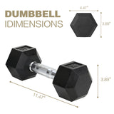 15LB Dumbbells (Pair) – Rubber Coated Solid Cast Iron | Durable Home Gym Weights for Strength Training 💪🔥