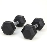 20LB (2pcs) Rubber-Coated Solid Cast Iron Dumbbells – Durable Anti-Slip Weights for Strength Training 🏋️‍♂️🔥