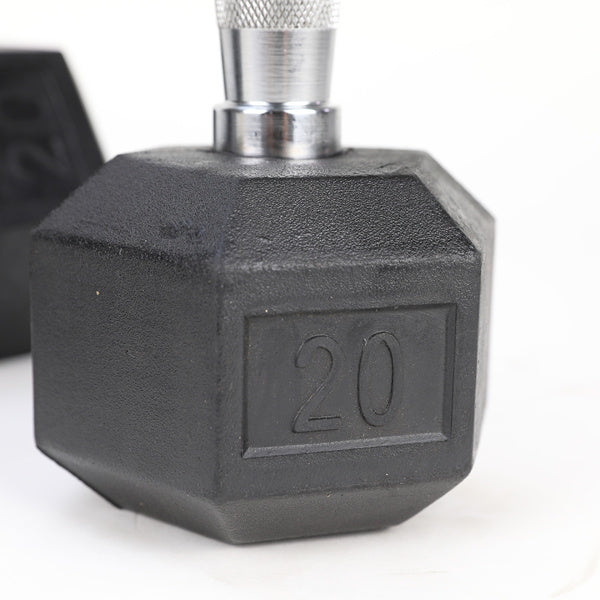20LB (2pcs) Rubber-Coated Solid Cast Iron Dumbbells – Durable Anti-Slip Weights for Strength Training 🏋️‍♂️🔥