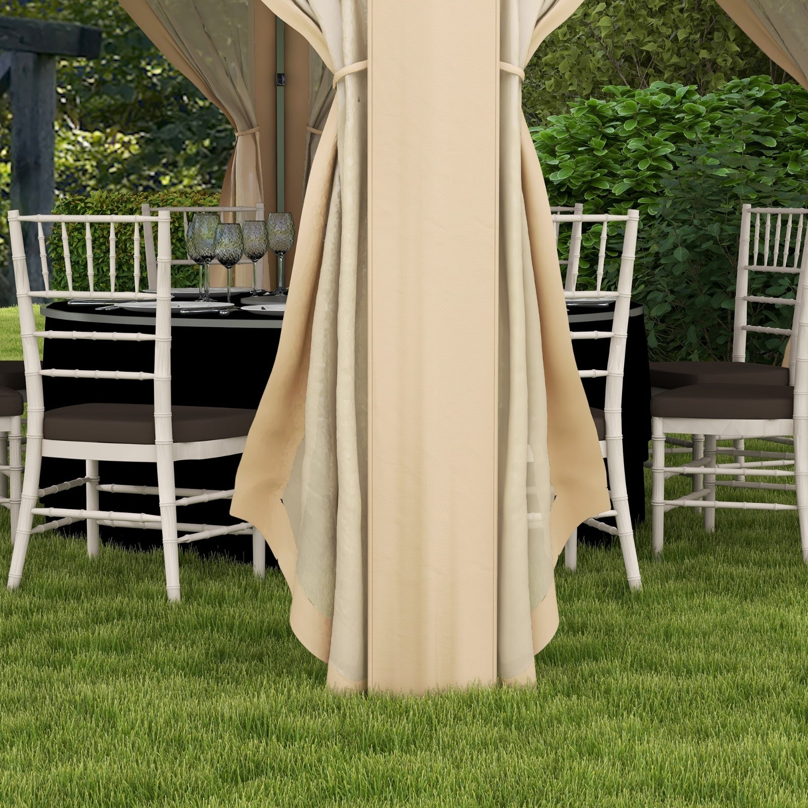 13' × 13' Hexagonal Pop-Up Gazebo with 6 Zippered Mesh Sidewalls – Waterproof Two-Tier Canopy, Alloy Steel Frame, Includes Carry Bag