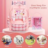 Sanrio Hello Kitty Large Capacity Backpack Set – Pink Cartoon Backpack with Stationery Bundle & Adjustable Straps