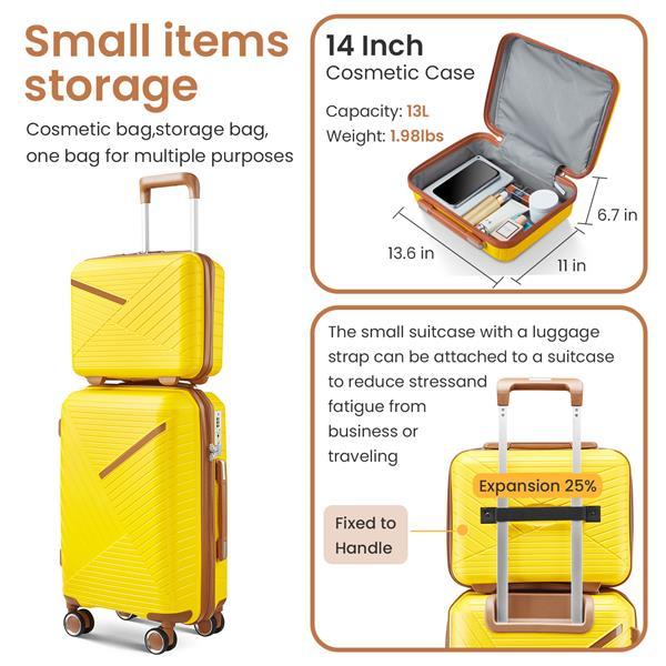 4-Piece Hard Shell Spinner Luggage Set with TSA Lock & 360° Wheels – Carry-On + Medium + Large + Travel Bag