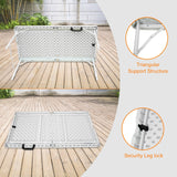 4 ft White Portable Folding Table – Indoor/Outdoor Use, 135 kg Max Load, Waterproof Top & Powder-Coated Steel Frame