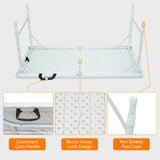 4 ft White Portable Folding Table – Indoor/Outdoor Use, 135 kg Max Load, Waterproof Top & Powder-Coated Steel Frame