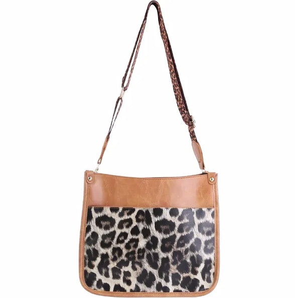 Women’s Fashion Leather Crossbody Bag – Casual Shoulder Handbag with Adjustable Guitar Strap