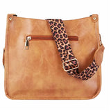 Women’s Fashion Leather Crossbody Bag – Casual Shoulder Handbag with Adjustable Guitar Strap