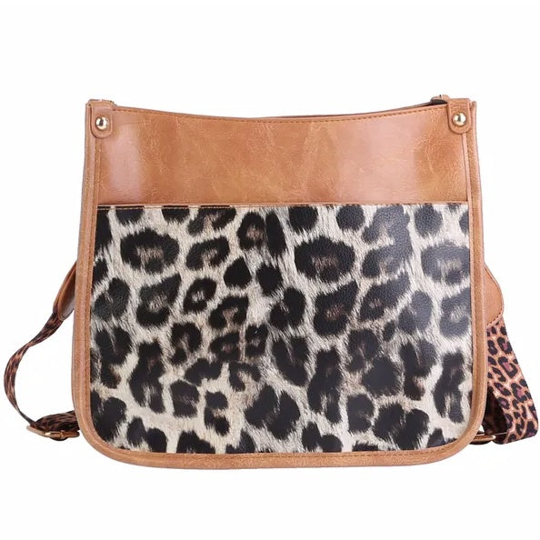 Women’s Fashion Leather Crossbody Bag – Casual Shoulder Handbag with Adjustable Guitar Strap