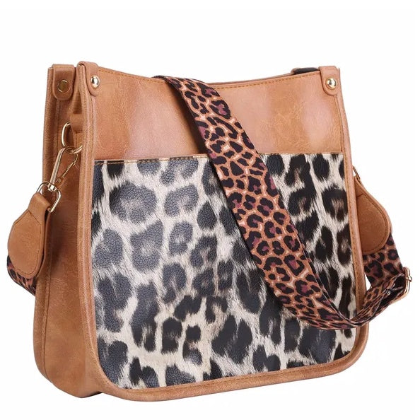 Women’s Fashion Leather Crossbody Bag – Casual Shoulder Handbag with Adjustable Guitar Strap
