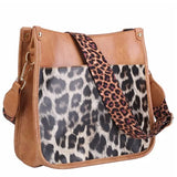 Women’s Fashion Leather Crossbody Bag – Casual Shoulder Handbag with Adjustable Guitar Strap