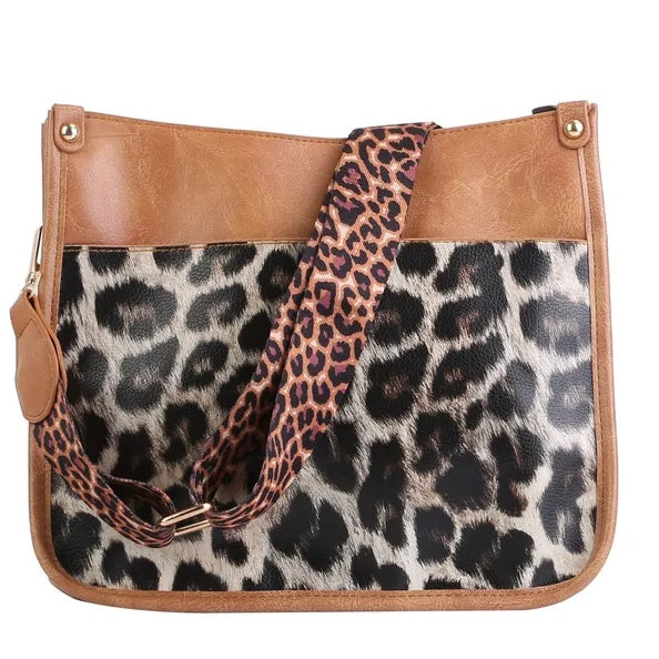 Women’s Fashion Leather Crossbody Bag – Casual Shoulder Handbag with Adjustable Guitar Strap