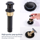 2‑Handle 4‑Inch Pop‑Up Bronze Bathroom Faucet – Elegant Centerset Design with Smooth Control & Durable Finish