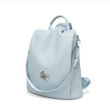 Haze Blue Shoulder Bag 🎒 Large-Capacity Fashion Ladies Backpack – Seasonal Trend 2025