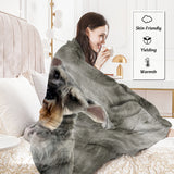 Schnauzer Flannel Blanket – Super-Soft Cozy Puppy Dog Throw for Couch, Bed & Office, 75 × 100 cm
