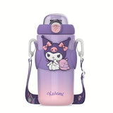 Sanrio Licensed 500 ml Insulated Stainless Steel Bottle – Cute Character Straw Bottle for Travel & Daily Use 🥤🎀