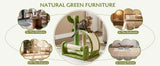 Cactus-Shaped Sisal Rope Cat Scratching Post – Easy Assembly and Stylish Green Design