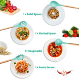 35-Piece Kitchen Utensil Set - Silicone & Stainless Steel Cooking Utensils for Non-stick Cookware