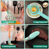 35-Piece Kitchen Utensil Set - Silicone & Stainless Steel Cooking Utensils for Non-stick Cookware