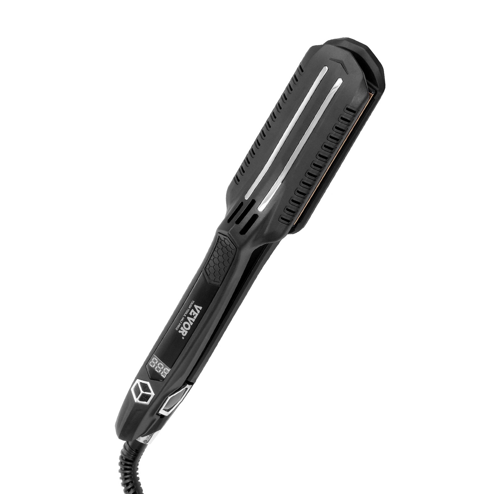 VEVOR Hair Straightener ✨ Titanium Flat Iron with Infrared Heat, 19 Temp Levels & LCD Display – Salon & Travel