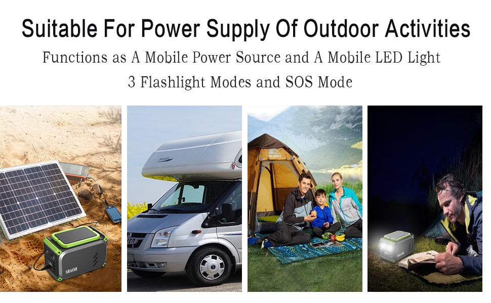 200W Portable Power Station, 148Wh Solar Generator - 40000mAh Battery Backup for Camping & Emergencies