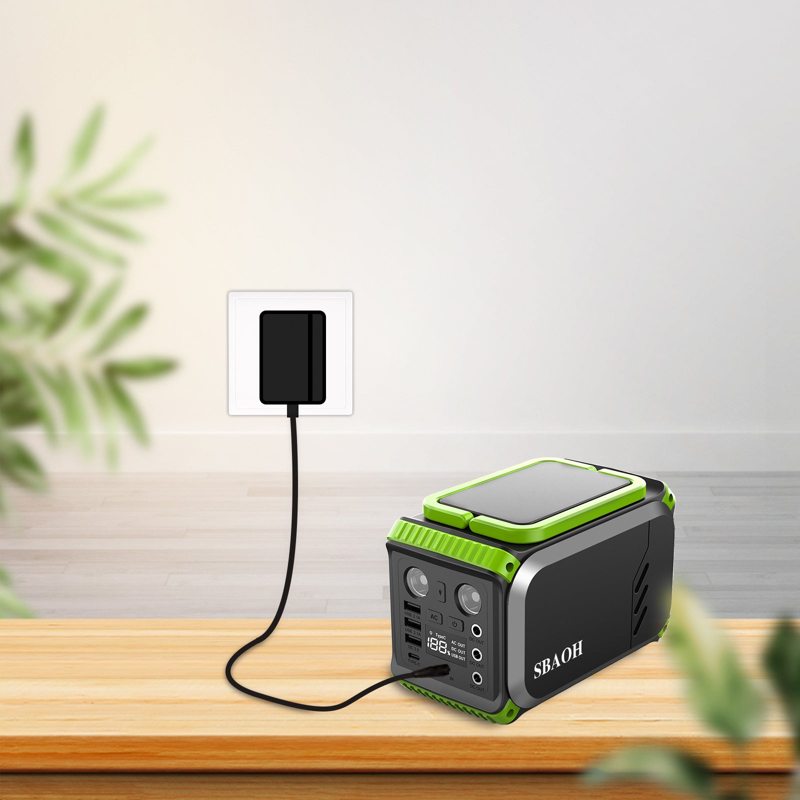 200W Portable Power Station, 148Wh Solar Generator - 40000mAh Battery Backup for Camping & Emergencies