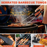 22-Piece Stainless Steel BBQ Tool Set – Complete Grilling Kit in Sleek Black Aluminum Case