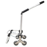 Foldable Shopping Stair Trolley – Black Waterproof Oxford Bag with Stainless Steel Frame & Triangular Climbing Wheels