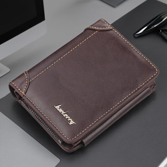 Stylish Brown & Khaki Men’s Leather Wallet