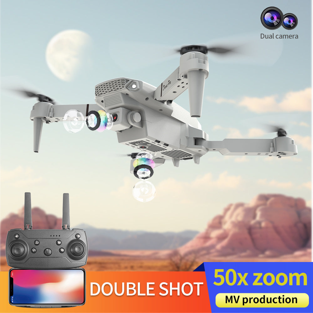 E88 Foldable Dual Camera Drone - WiFi FPV RC Quadcopter for Beginners & Kids
