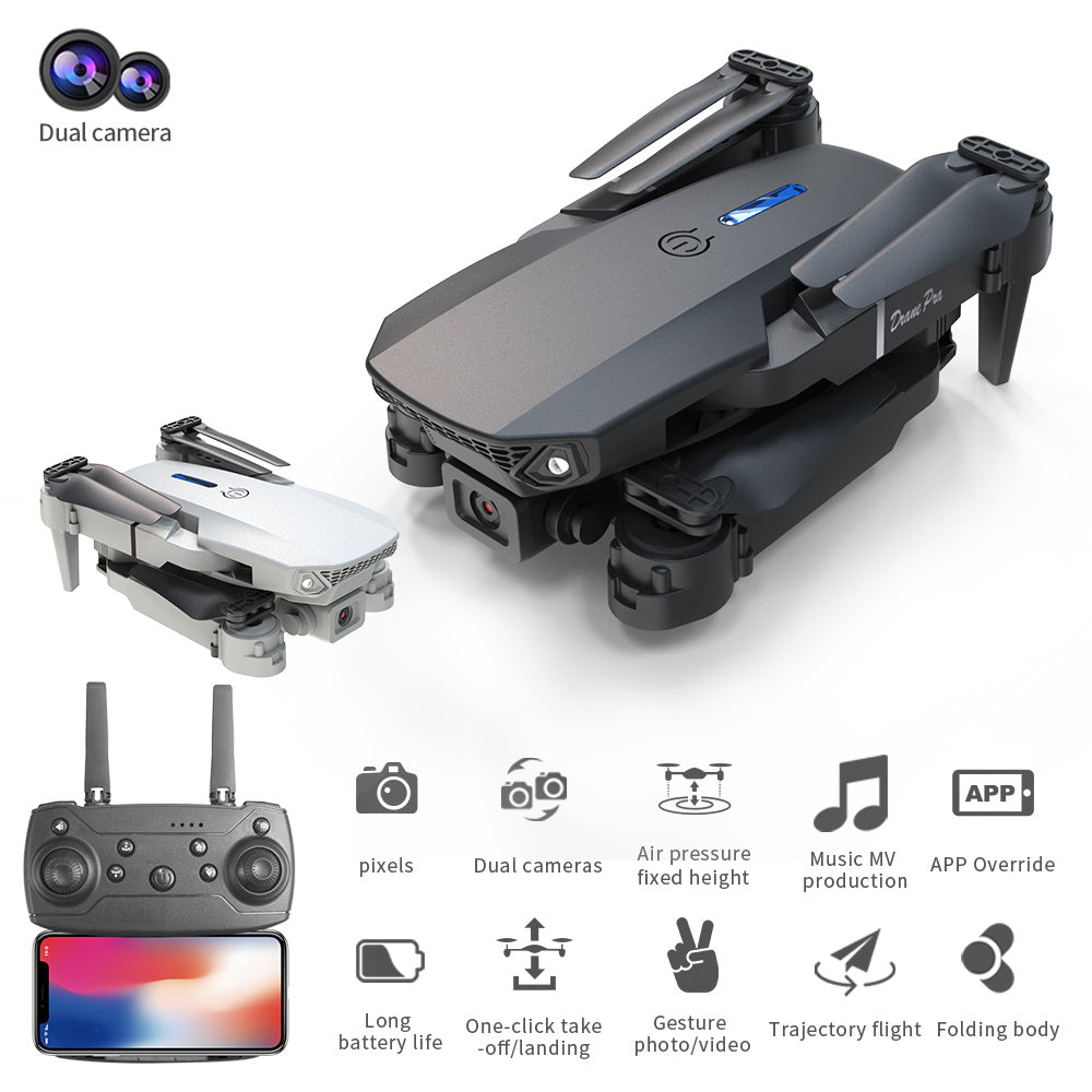 E88 Foldable Dual Camera Drone - WiFi FPV RC Quadcopter for Beginners & Kids