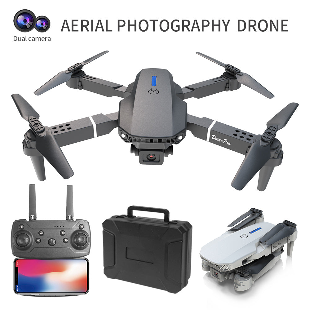 E88 Foldable Dual Camera Drone - WiFi FPV RC Quadcopter for Beginners & Kids