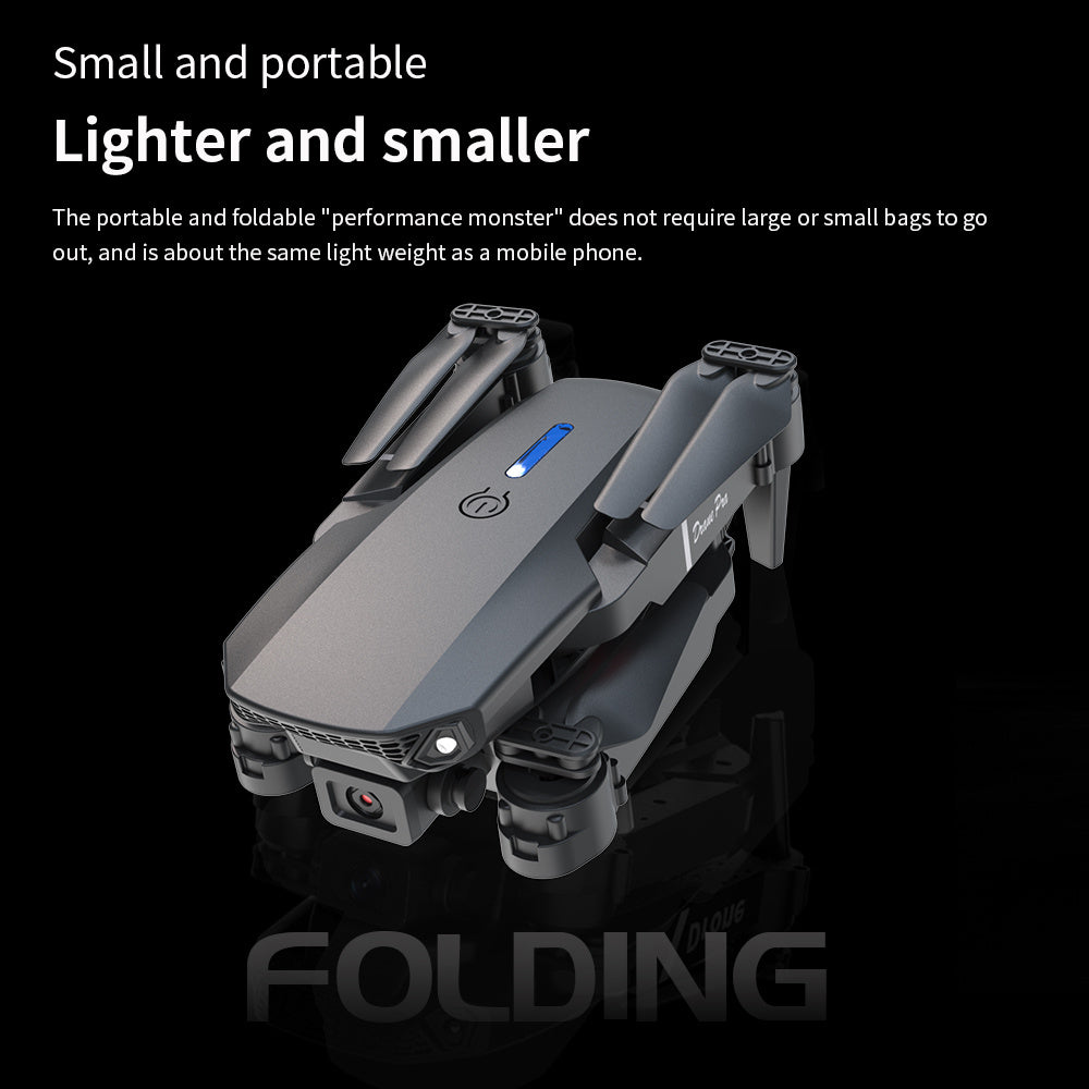 E88 Foldable Dual Camera Drone - WiFi FPV RC Quadcopter for Beginners & Kids