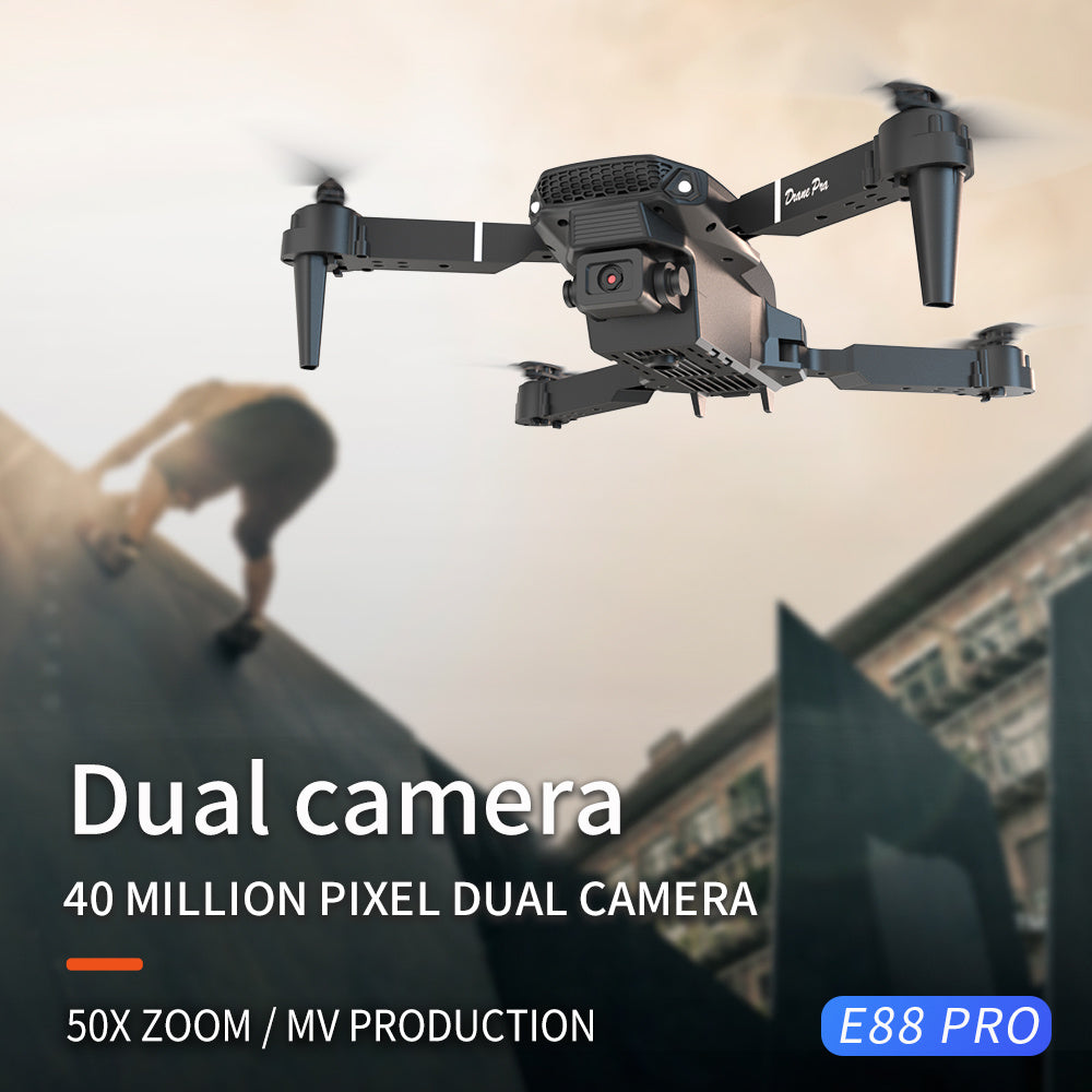 E88 Foldable Dual Camera Drone - WiFi FPV RC Quadcopter for Beginners & Kids