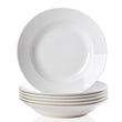 9.5-Inch Pure White Soup Plate – Set of 6 Elegant Dinner Plates