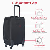 Oxford Cloth Trolley Suitcase – Lightweight Soft-Sided Luggage with Spinner Wheels & TSA Lock (20/24/28 Inches)