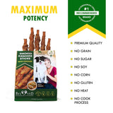 Dog Smoked Rawhide Sticks Wrapped with Chicken – Grain-Free Organic Human-Grade Chew Treats (Bulk Pack)