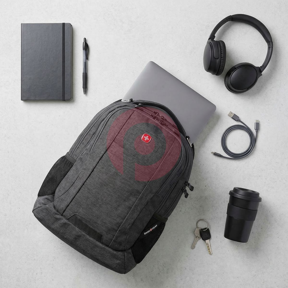 Ultimate 18" Black Laptop Backpack for Men & Women | Travel Daypack with Gear Attachments & Padded Straps