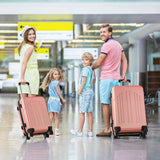 3-Piece ABS+PC Hard Shell Luggage Set – Lightweight Spinner Suitcases with TSA Lock (20/24/28 Inches, Black & Silver)