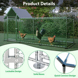 Poultry Habitat Cage – Secure Enclosure with Lid for Chicken Coop, Ducks & Small Animals, Outdoor Steel Wire Habitat