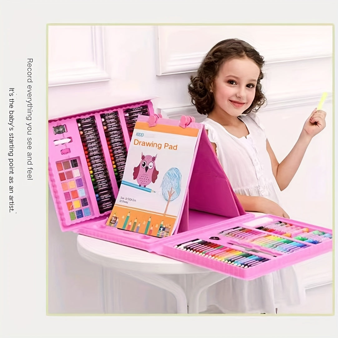 208-228 Piece Adult/Children Art Supplies Set – Oil Pastels, Crayons, Colored Pencils, Acrylic Markers & Watercolour Pens