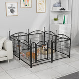 Indoor Dog Playpen – 24-Inch 8-Panel Foldable Metal Pet Exercise Pen with Door for Puppies & Small Dogs