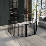 200" Adjustable Safety Gate – 8-Panel Metal Play Yard & Door Gate, Configurable Freestanding Barrier for Stairs, Fireplaces, Pets & Christmas Trees