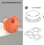 MewooFun Dog Talking Buttons Set – 3 Recordable Communication Buttons for Dogs & Cats, Training & Interactive Pet Toy