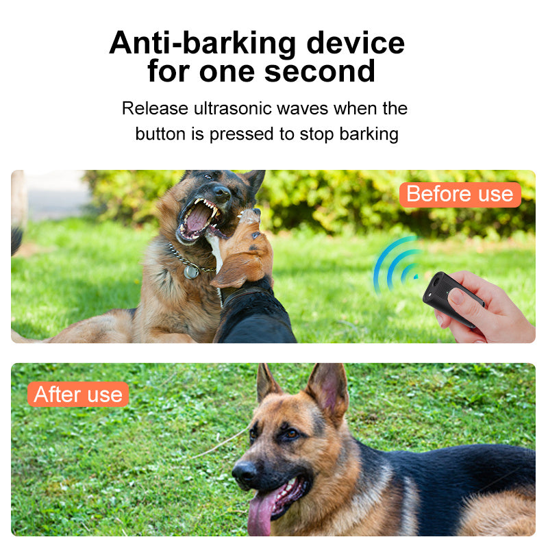 Portable Dog Bark Deterrent Device – Mini USB Rechargeable Anti-Barking Trainer with Flashing Light