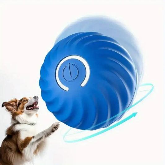 Blue & Orange Pet Bouncing Ball – Fun Interactive Toy for Cats & Dogs, Durable Rubber Ball for Playtime & Exercise