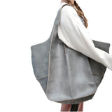 Retro PU Soft Tote Bag – Large Capacity Women’s Shoulder & Handbag (Brown/Black)
