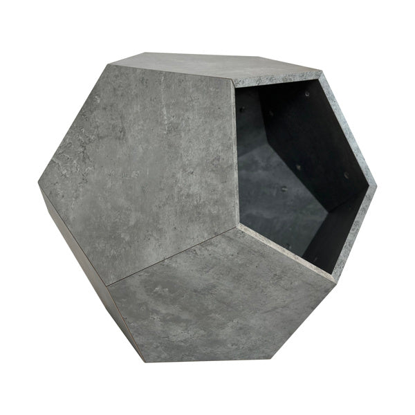 25.98" Modern Pet Furniture – Cat Rack, Side Table & Flower Pot Stand in Cement Gray Multifunctional MDF Design