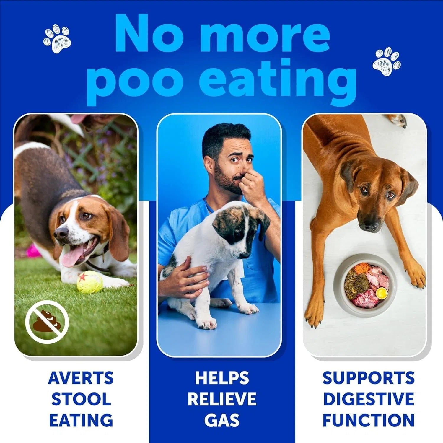 No Poo Chews for Dogs – Coprophagia Stool Eating Deterrent with Probiotics, Enzymes & Digestive Support Supplement